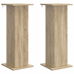 vidaXL Pflanzenst&auml;nder 2 pcs Sonoma-Eiche 30,5 x 30 x 80,5 cm
