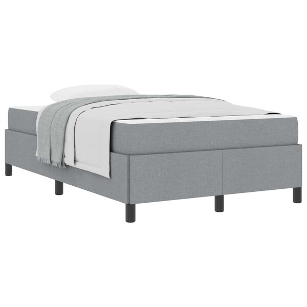 vidaXL Boxspringbett Hellgrau 120 x 190 cm Stoff