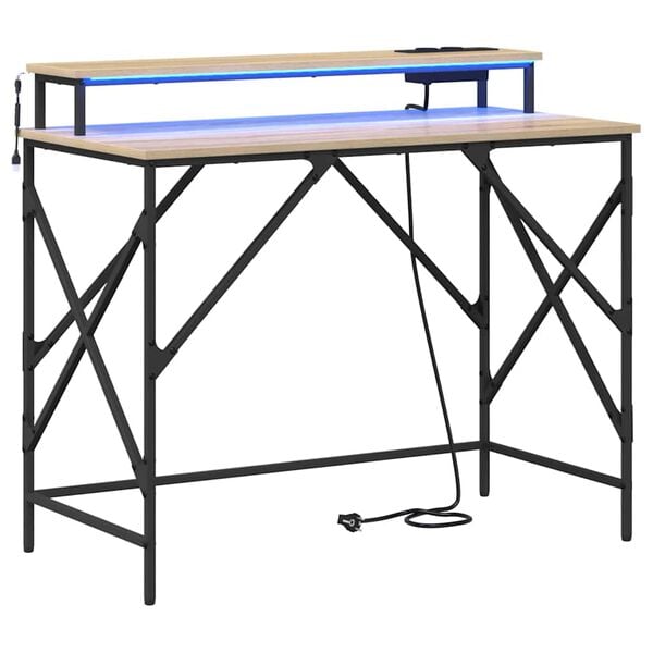 vidaXL Schreibtisch Sonoma-Eiche 100 x 50 x 86,5 cm Holzwerkstoff