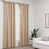 vidaXL Verdunkelungsvorh&auml;nge 2 Stk. Haken Leinenoptik Beige 140x225 cm