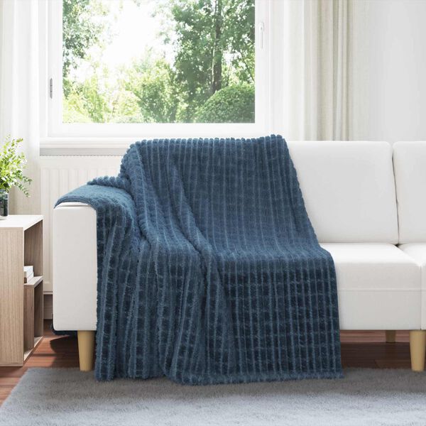 vidaXL &Uuml;berwurfdecke Marineblau 200 x 150 cm Fleece