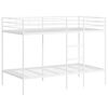 vidaXL Etagenbett ohne Matratze Wei&szlig; 100x200 cm Stahl