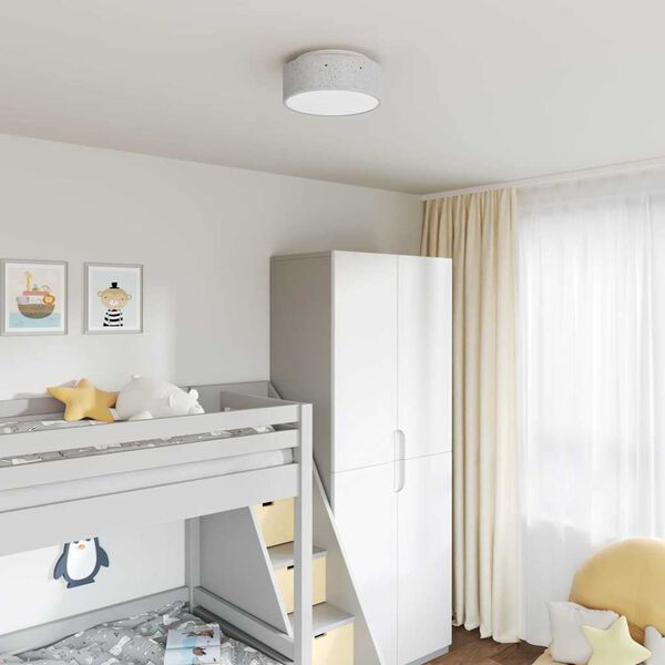 vidaXL Deckenlampe mit Strahlern Grau 30 x 30 x 13,5 cm Stoff