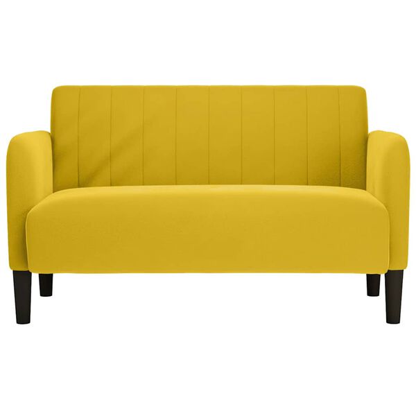 vidaXL Zweisitzer-Sofa Gelb 109 cm Samt