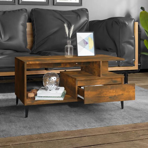 vidaXL Couchtisch R&auml;uchereiche 90x49x45 cm Holzwerkstoff