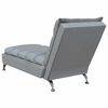vidaXL Massage-Chaiselongue mit Kissen Hellgrau Stoff
