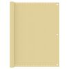 vidaXL Balkon-Sichtschutz Beige 120x500 cm HDPE