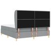 vidaXL Boxspringbett mit Matratze Dunkelgrau 90x190 cm Hellgrau Stoff