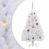 vidaXL K&uuml;nstlicher Weihnachtsbaum Wei&szlig; 68 x 68 x 120 cm PVC und Metall