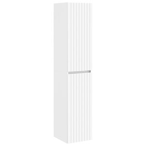 vidaXL Wandmontierter Badezimmerschrank Wei&szlig; 33 x 34,5 x 160 cm