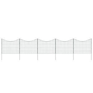 vidaXL Gartenzaun Set Konkav 77,5x64 cm Gr&uuml;n