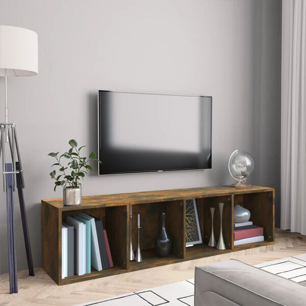 vidaXL B&uuml;cherschrank/TV-Schrank R&auml;uchereiche 143x30x36cm Holzwerkstoff