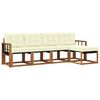 vidaXL Outdoor-Sofagarnitur 5 Stk. Natur und Creme