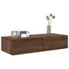 vidaXL Wandregal mit Schubladen Braun Eiche 80x33x17 cm Holzwerkstoff