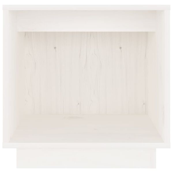 vidaXL Nachttisch Weiß 40x30x40 cm Massivholz Kiefer