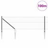 vidaXL Zaunpfosten Grau 100 x 0,6 m (36 mm Maschen) Stahl und PVC