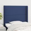 vidaXL Kopfteil mit Ohren Blau 93x16x118/128 cm Stoff