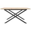 vidaXL Couchtisch X-Gestell 80x80x45cm Massivholz Kiefer und Stahl