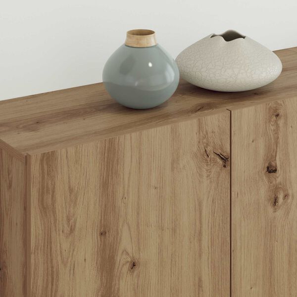 vidaXL TV-Schr&auml;nk Wandmontiert 4 pcs Artisan-Eiche Holzwerkstoff