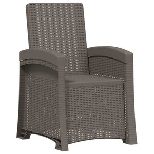 vidaXL Liegesessel Garten Rattan-Optik Hellgrau PP