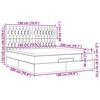 vidaXL Ottoman-Bett mit Matratze Creme 180x200 cm Stoff