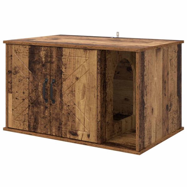 vidaXL Katzenhaus Altholz 85 x 55 x 50 cm Holzwerkstoff