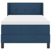 vidaXL Boxspringbett mit Matratze Blau 200 x 100 cm Polyester