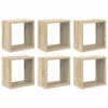 vidaXL W&uuml;rfelregale 6 Stk. Sonoma-Eiche 26x15x26 cm