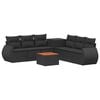 vidaXL Sofa Set 8 stk. Schwarz Polyrattan und Stahl