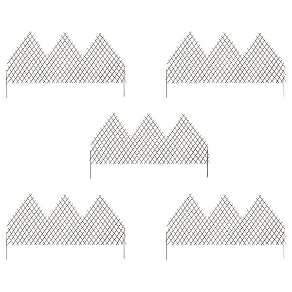 vidaXL Garten-Rankzaun 5 Stk. 170x105 cm Weide