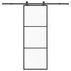 vidaXL Schiebet&uuml;r mit Beschlag 76x205 cm ESG-Glas & Aluminium