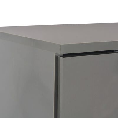 vidaXL Sideboard Hochglanz-Grau 107x35x80,5 cm