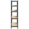vidaXL Schwerlastregal mit 5 Böden Anthrazit Stahl & Holzwerkstoff