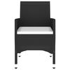 vidaXL 7-tlg. Garten-Essgruppe Poly Rattan Schwarz
