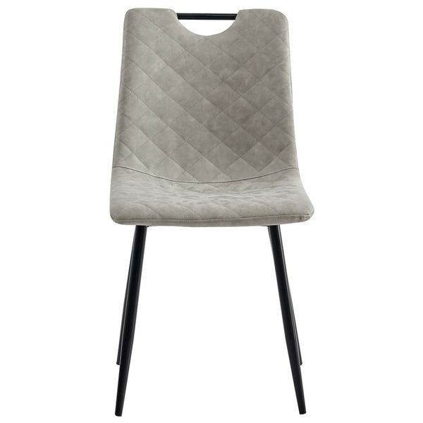 vidaXL Esszimmerst&uuml;hle 2 Stk. Hellgrau Kunstleder