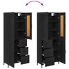 vidaXL Highboard 2 pcs Schwarz Eichen-Optik Holzwerkstoff
