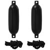 vidaXL Bootsfender 2 stk. &Oslash; 11 x 40 cm Schwarz PVC