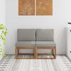 vidaXL 2 St&uuml;ck Outdoor Mittelsofa Massivholz Akazie Natur