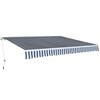 vidaXL Gelenkarmmarkise 400 cm Blau/Wei&szlig;