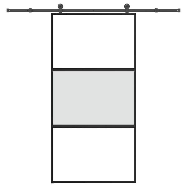 vidaXL Schiebet&uuml;r mit Beschlag 102,5x205 cm Hartglas & Aluminium