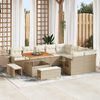 vidaXL Gartensofa-set 12 pcs Beige Poly-Rattan