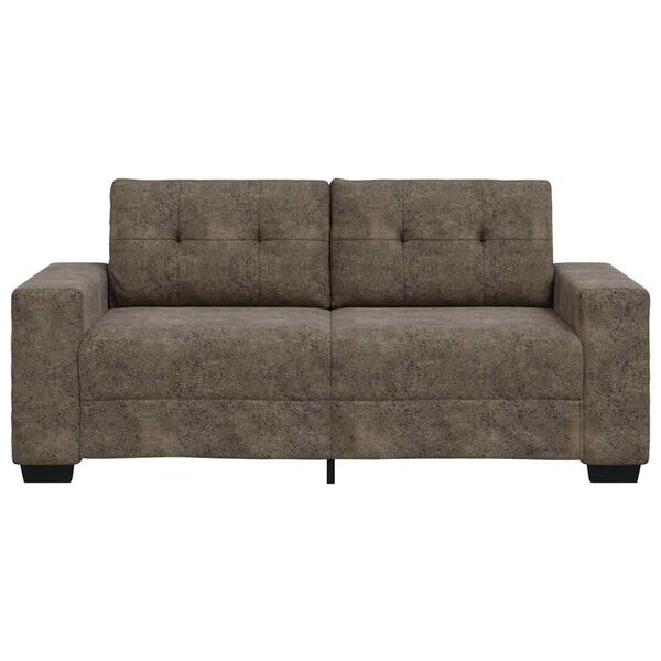 vidaXL Zweisitzer-Sofa Dunkelgrau 140 cm Kunstleder