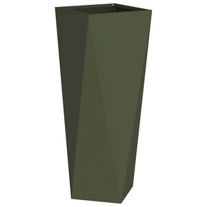 vidaXL Pflanzk&uuml;bel Olive Gr&uuml;n 30 x 30 x 75 cm Stahl