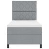 vidaXL Boxspringbett mit Matratze Hellgrau 100 x 200 cm Stoff