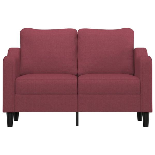 vidaXL 2-Sitzer-Sofa Weinrot 120 cm Stoff