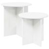 vidaXL Beistelltisch-Set 2 stk. &Oslash; 45 x 45 cm Holzwerkstoff