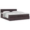 vidaXL Ottoman-Bett mit Matratze Dunkelbraun 200x200 cm Stoff