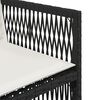 vidaXL 11-tlg. Garten-Essgruppe mit Kissen Schwarz Poly Rattan