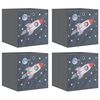 vidaXL Faltboxen 4 Stk. Grau 32x32x32 cm Vlies