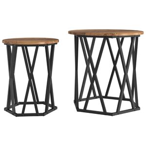 vidaXL Couchtisch 2 stk. Altholz 50 x 50 x 50 cm